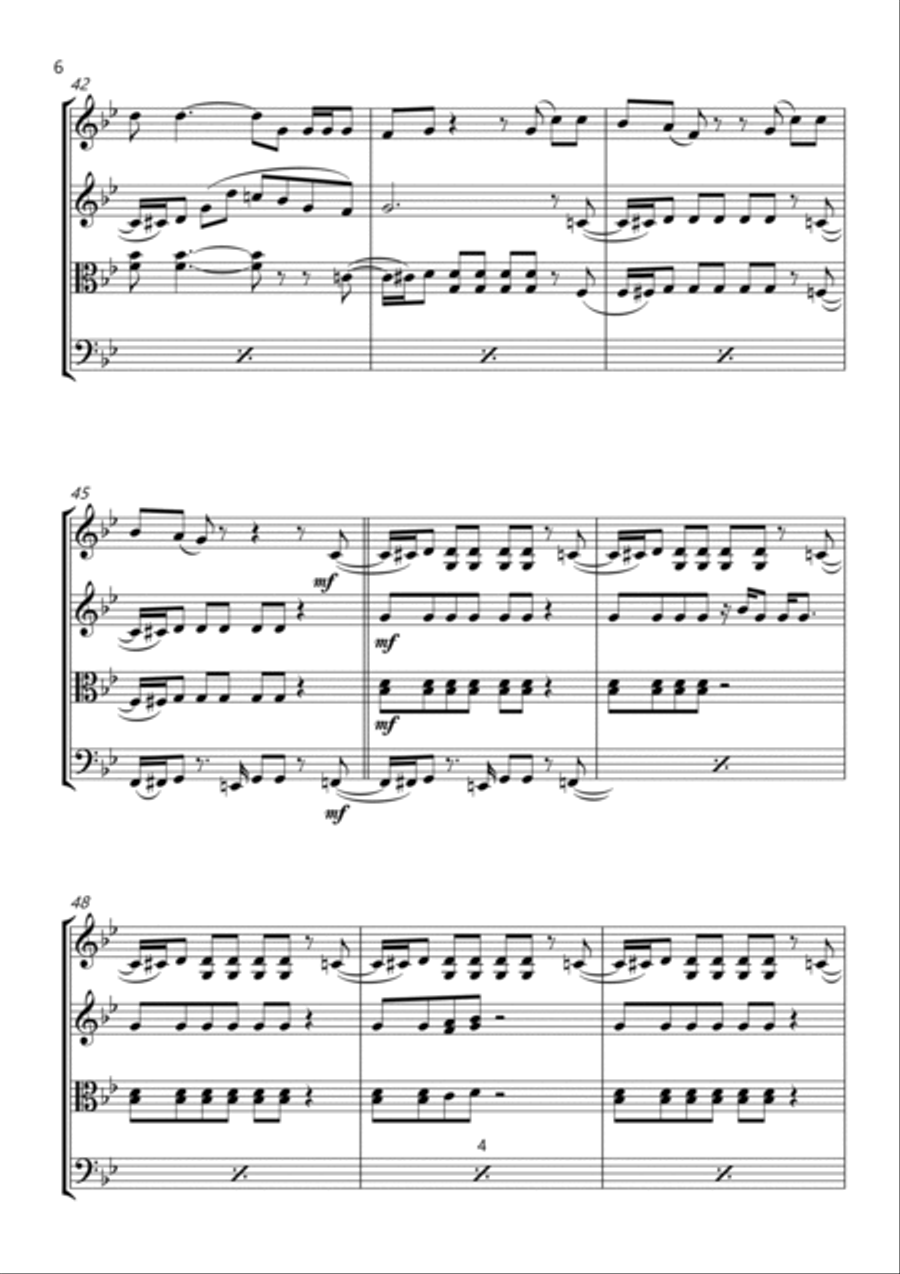 California Love (remix) California Love (remix) String Quartet scores gallery preview page 6