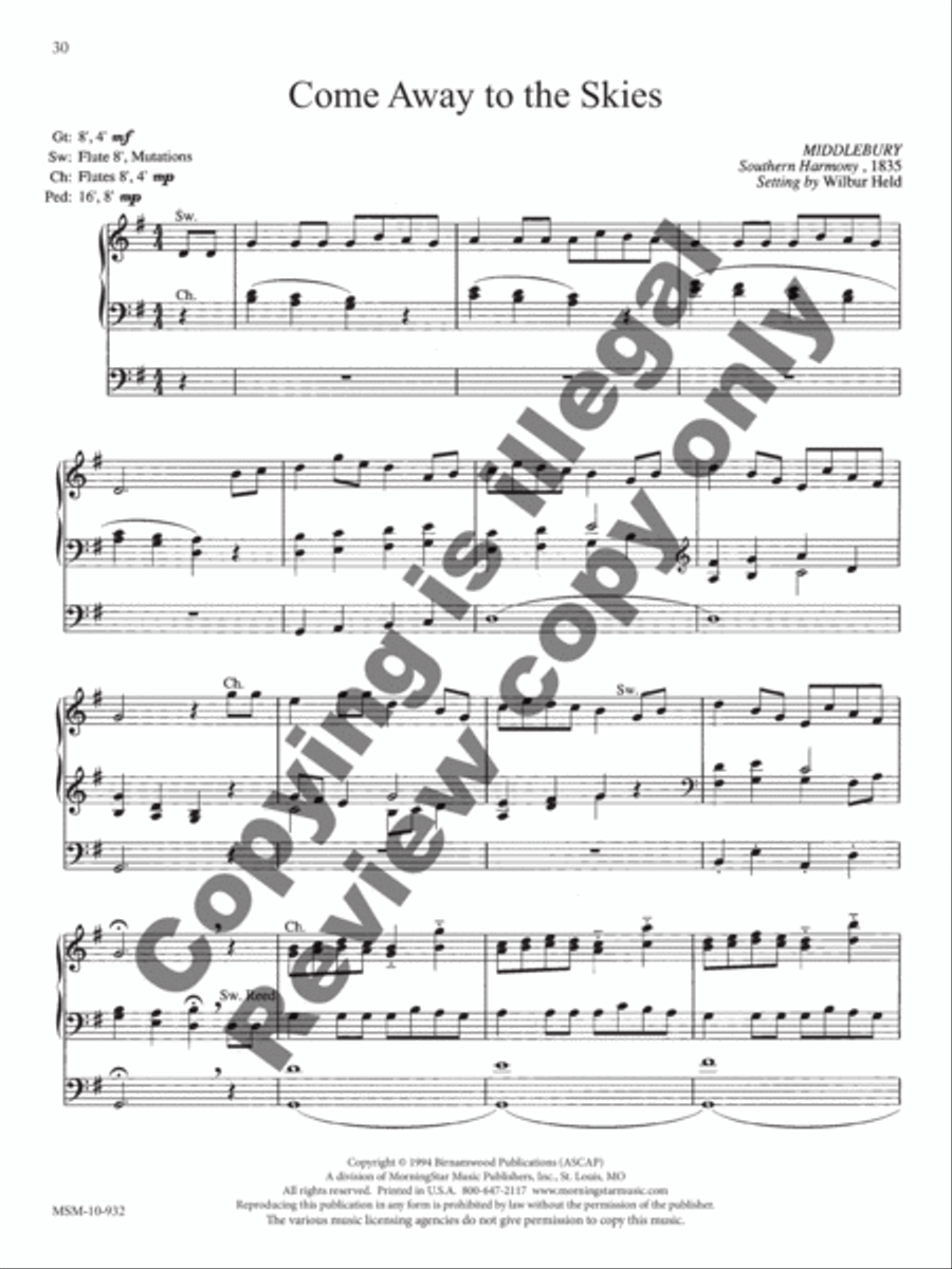 The Wilbur Held Organ Collection: A Centenary Edition Organ scores gallery preview page 13