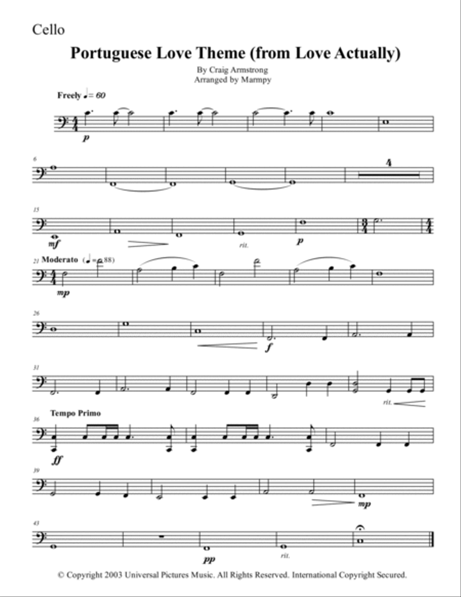 Portuguese Love Theme Portuguese Love Theme String Quartet scores gallery preview page 4