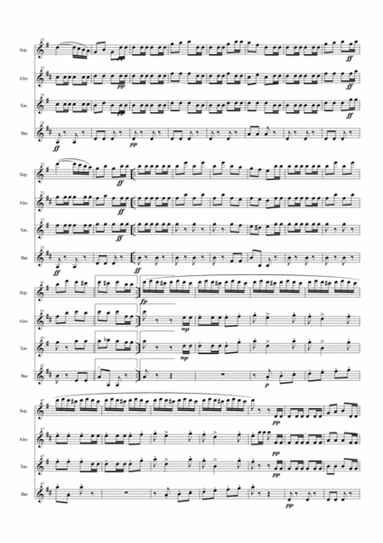 William Tell Overture for Saxophone Quartet (SATB)
