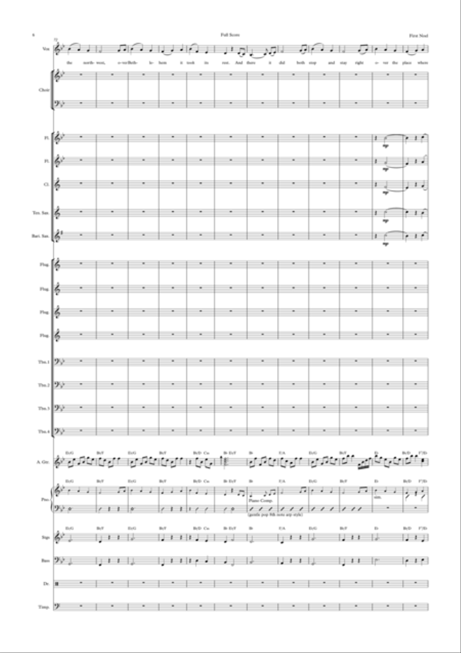 The First Noel Female Vocal, Choir and Big Band. Key of Bb Choir scores gallery preview page 6