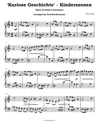 'Kuriose Geschichte' from Kinderszenen - Schumann (Easy Piano)