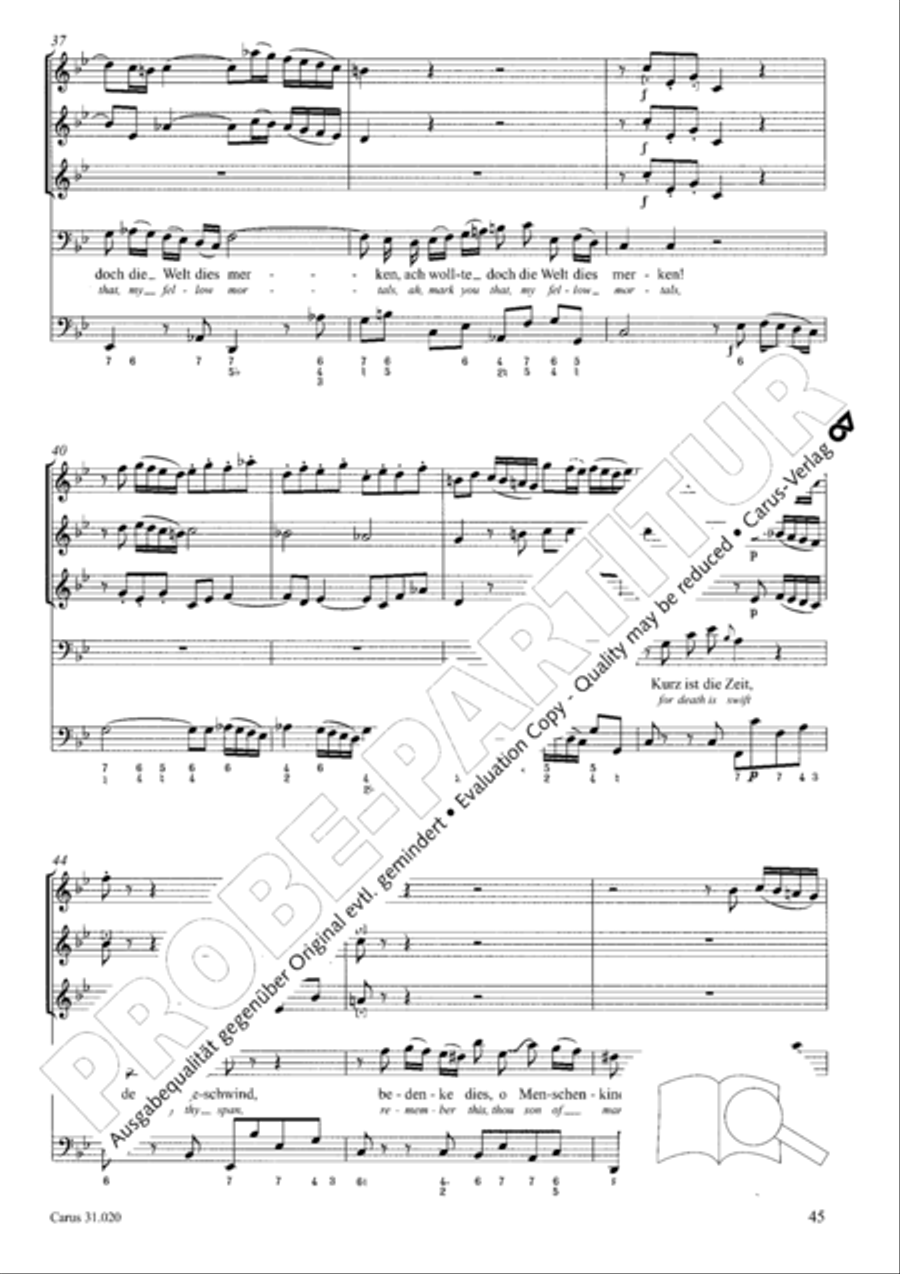 Eternity, thou thundrous word (O Ewigkeit, du Donnerwort) ATB scores gallery preview page 46