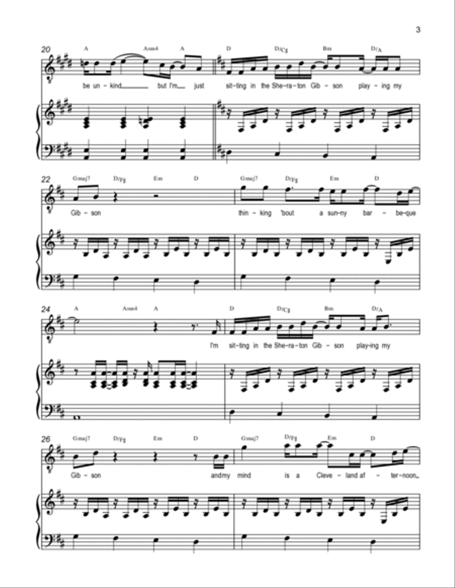 Sheraton Gibson Sheraton Gibson Voice scores gallery preview page 3