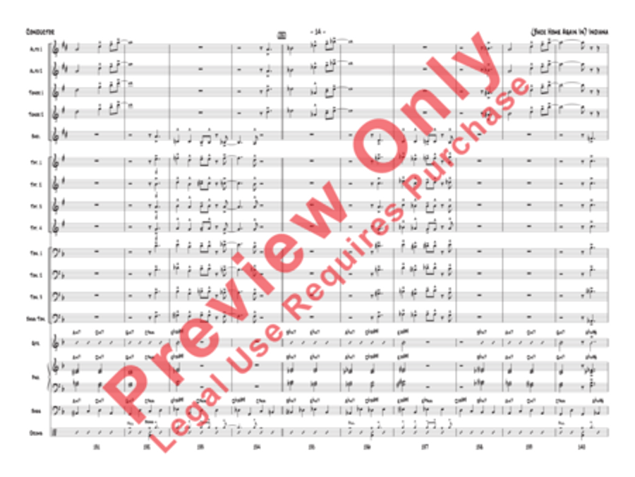 (Back Home Again In) Indiana Jazz Ensemble scores gallery preview page 34
