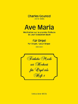 Book cover for Ave Maria. Méditation sur le premier Prélude de J.S. Bach 4