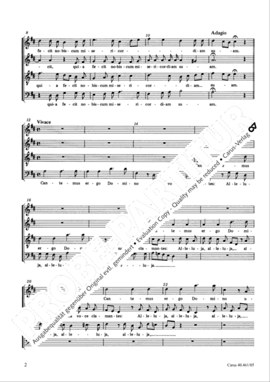Benedictus sit Deus Pater 4-Part scores gallery preview page 3