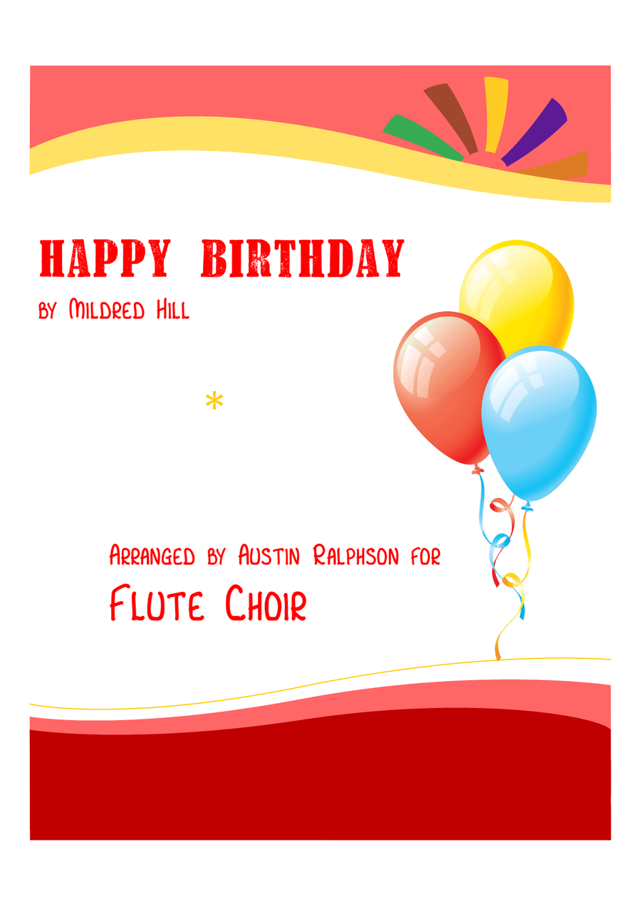 Happy Birthday - flute choir / flute ensemble Flute Choir scores gallery preview page 1
