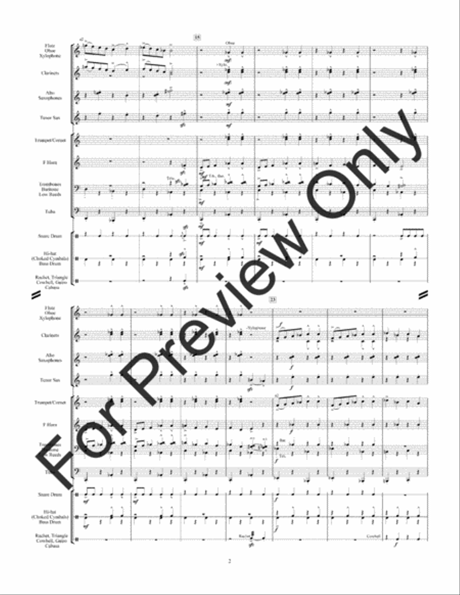 Cluster Fluster Bluster March (Score) Concert Band scores gallery preview page 5