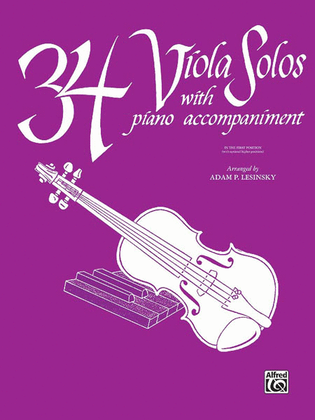 Book cover for 34 Viola Solos