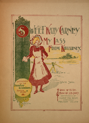 Book cover for Sweet Kay Carney My Lass From Killarney. Waltz Song