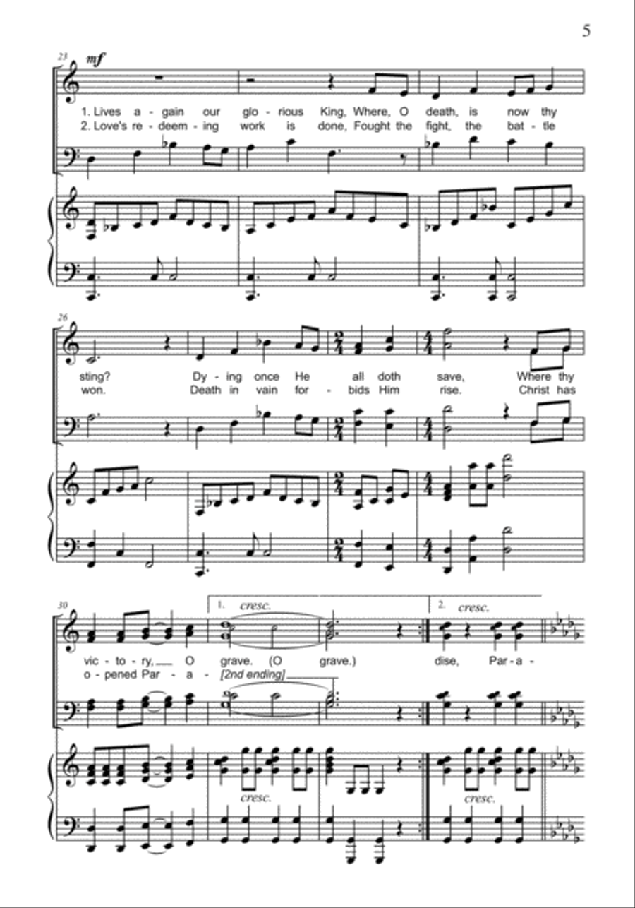 Christ Is Risen Easter Cantata 4-Part scores gallery preview page 6