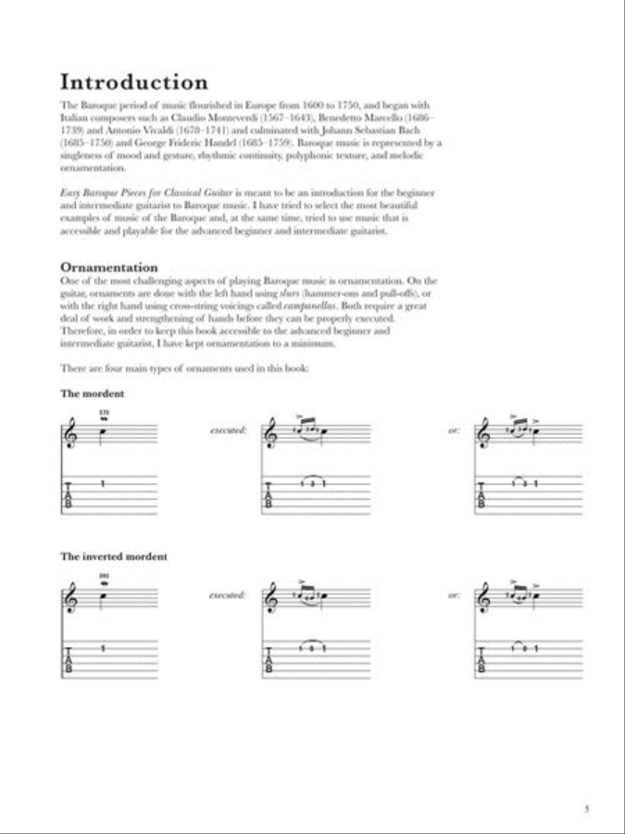 Easy Baroque Pieces for Classical Guitar Acoustic Guitar scores gallery preview page 4