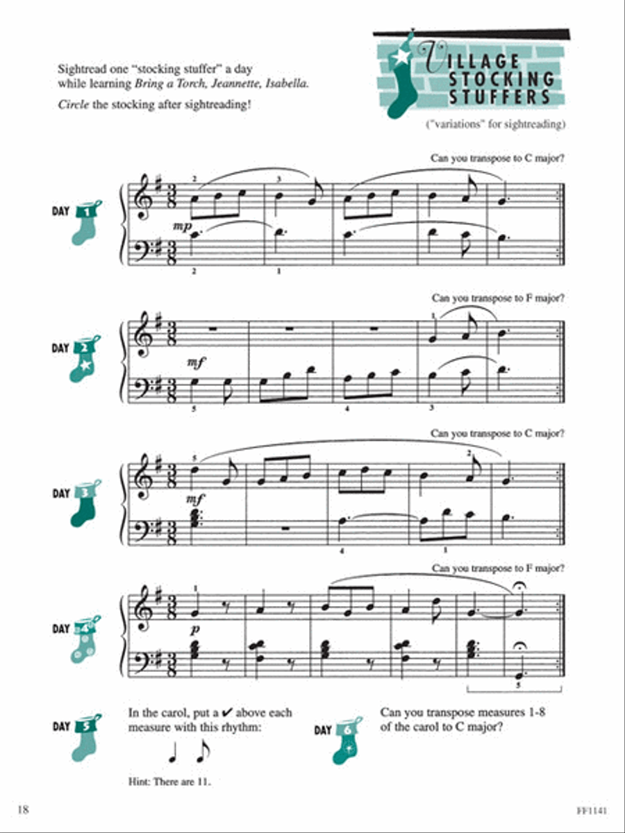 Level 3A – Christmas Book Piano Method scores gallery preview page 3