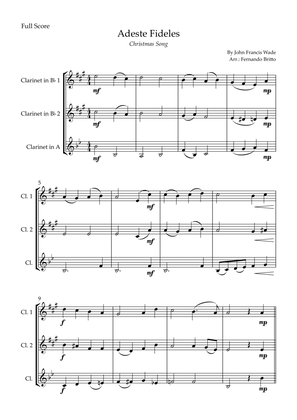 Book cover for Adeste Fideles (Christmas Song) for Clarinet Trio