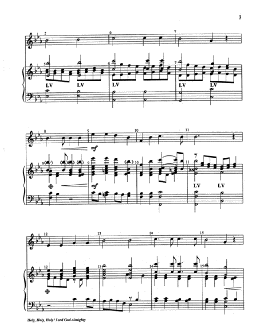 Holy, Holy, Holy! Lord God Almighty 5-Octaves scores gallery preview page 4