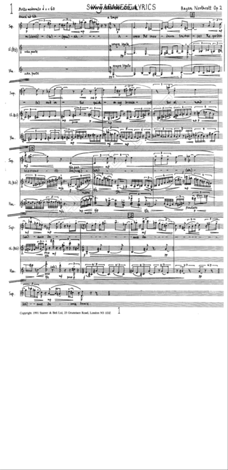 Six Japanese Lyrics Six Japanese Lyrics Soprano Voice scores gallery preview page 2