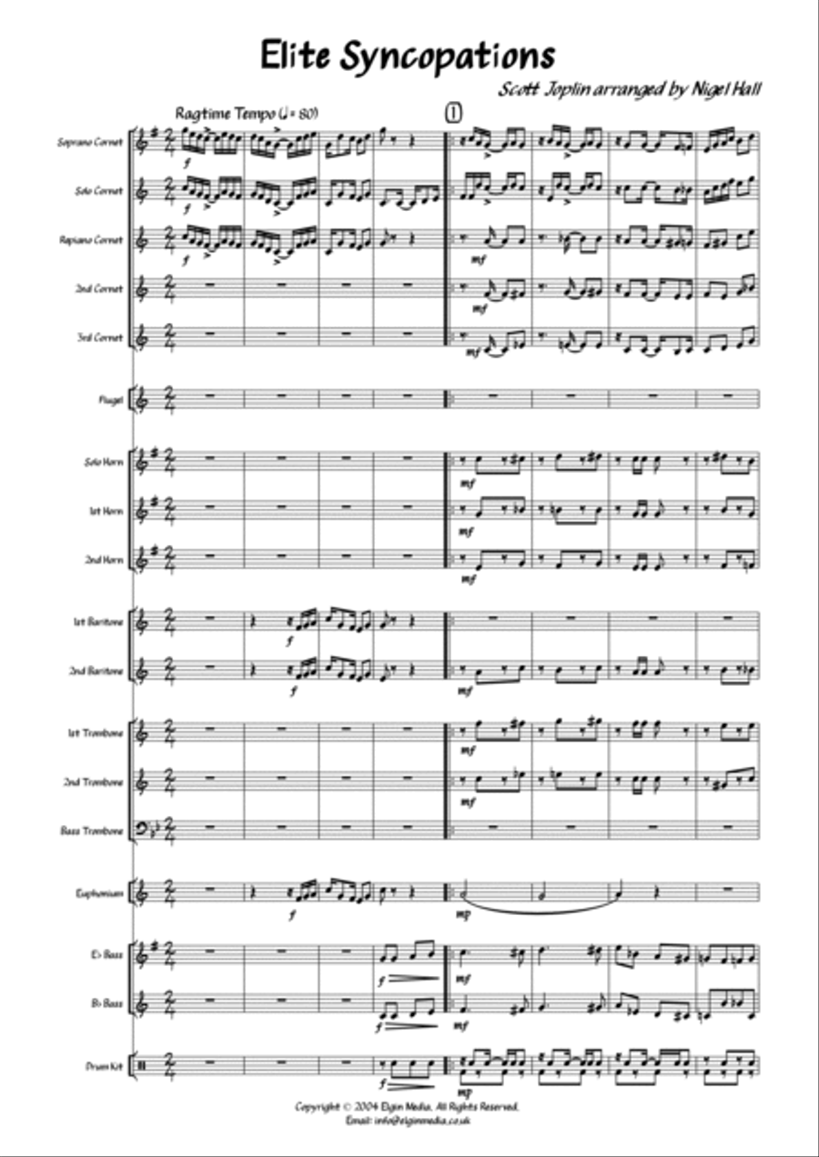 Elite Syncopations - Brass Band Brass Band scores gallery preview page 3
