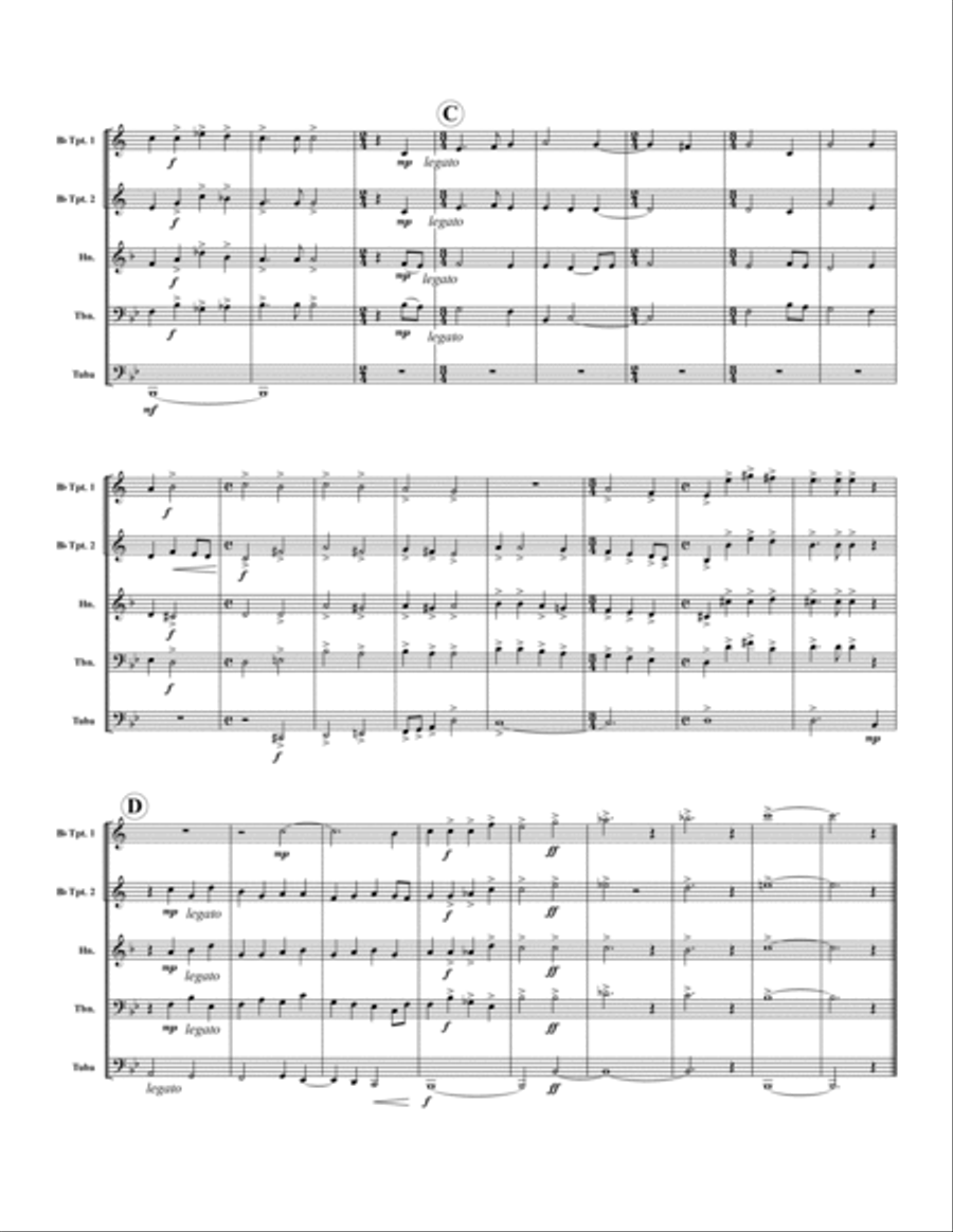 A Mighty Fortress Fanfare Brass Quintet scores gallery preview page 2