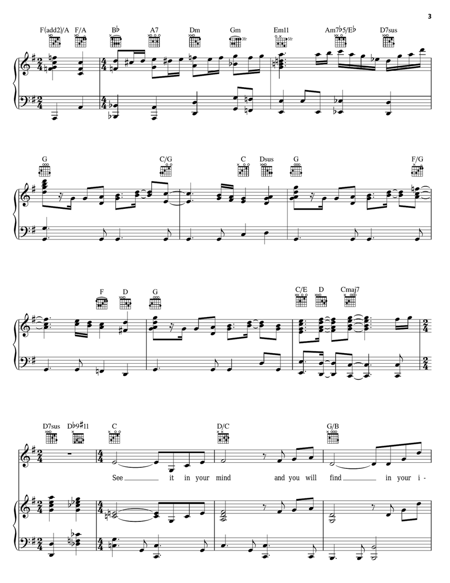 Fantasmic! Fantasmic! Piano, Vocal, Guitar scores gallery preview page 3