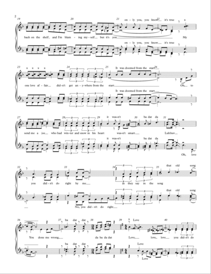 Love, You Didn't Do Right By Me SSAA scores gallery preview page 2
