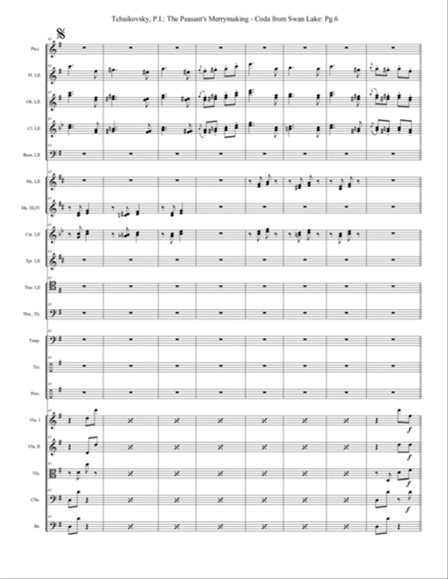 Swan Lake Movement 5 Coda - Extra Score Full Orchestra scores gallery preview page 6