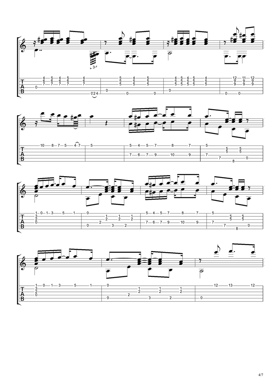 La Cumparsita (Famous Tango) Classical Guitar scores gallery preview page 4