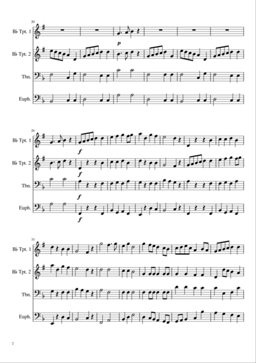 March - Second Suite in F Brass Ensemble scores gallery preview page 2