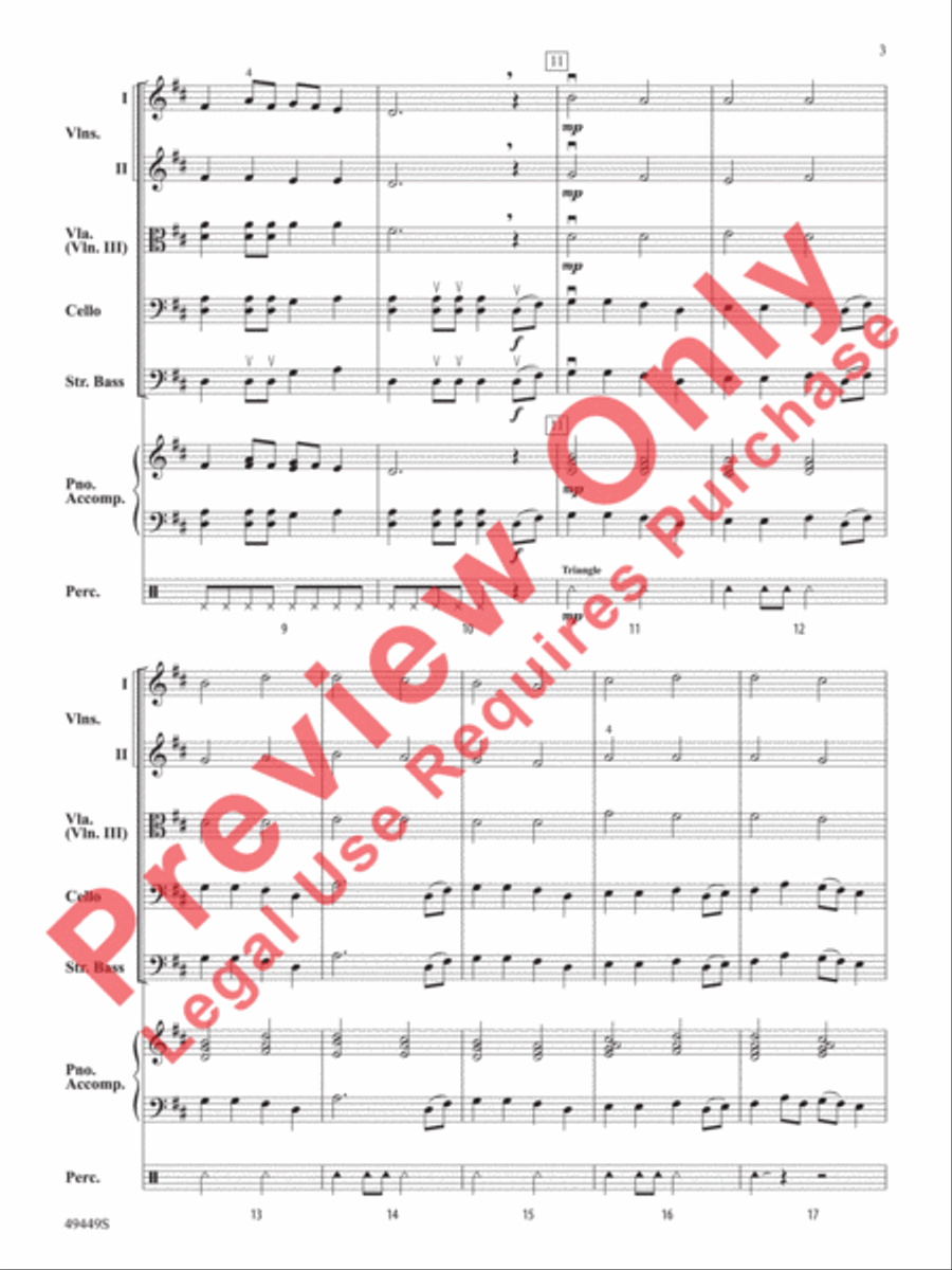 Snow Day String Orchestra scores gallery preview page 4