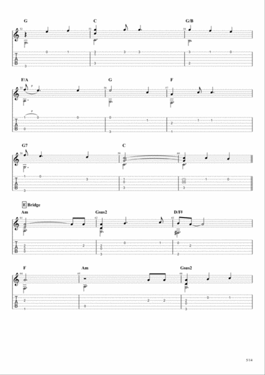 Piano Man Electric Guitar scores gallery preview page 5