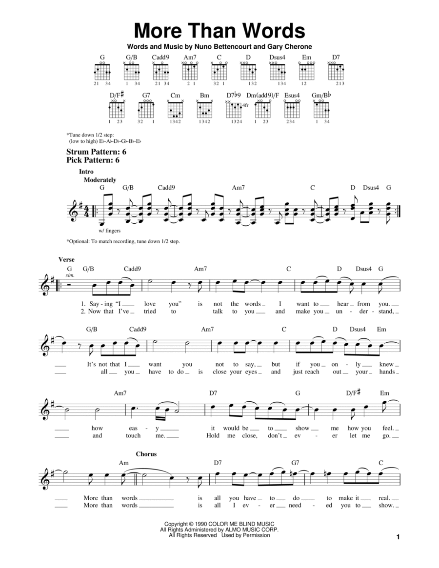 More Than Words More Than Words Acoustic Guitar scores gallery preview page 1