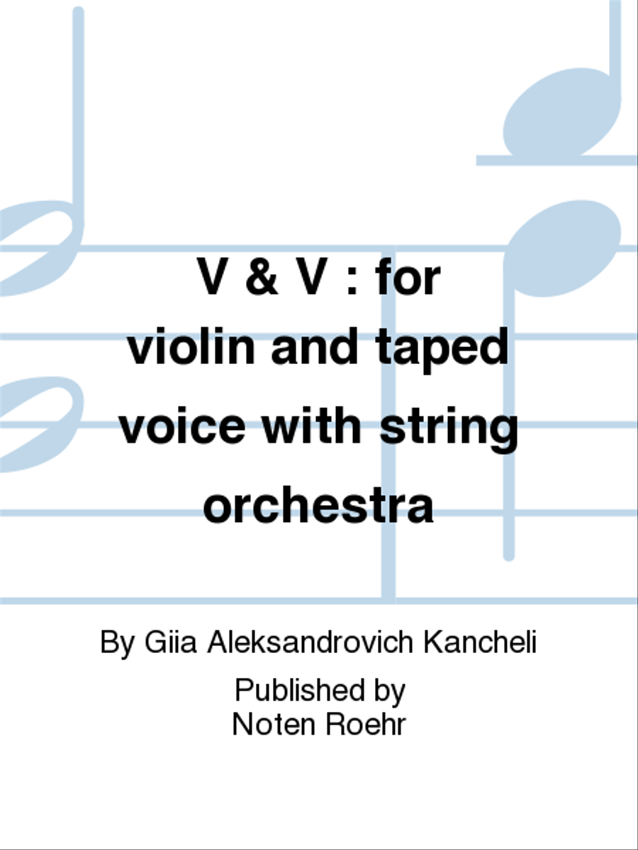 V & V String Orchestra - Sheet Music