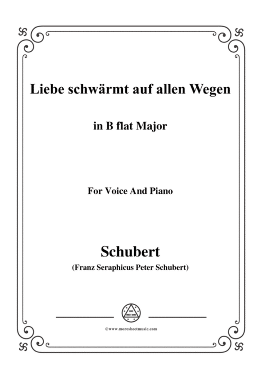 Schubert-Liebe schwärmt auf allen Wegen,in B flat Major,for Voice&Piano image number null