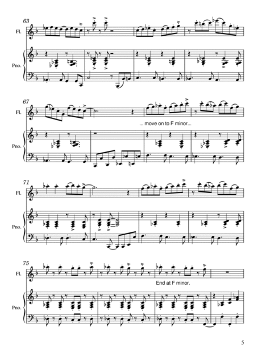 Catch the Late Train Flute Solo scores gallery preview page 5
