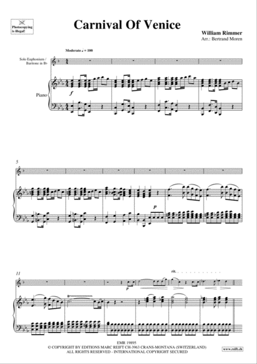 Carnival Of Venice Euphonium scores gallery preview page 3