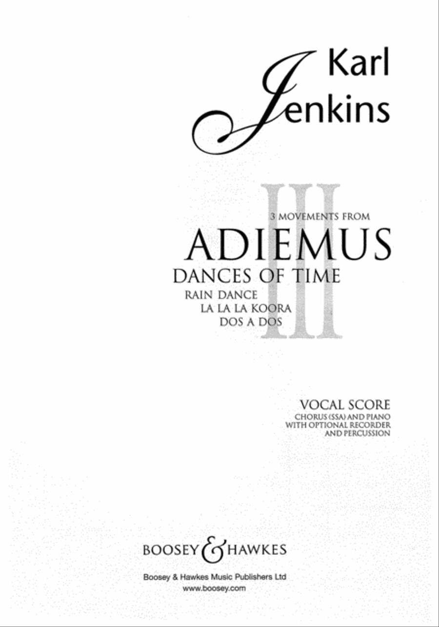 3 Movements from Adiemus III SSA scores gallery preview page 1