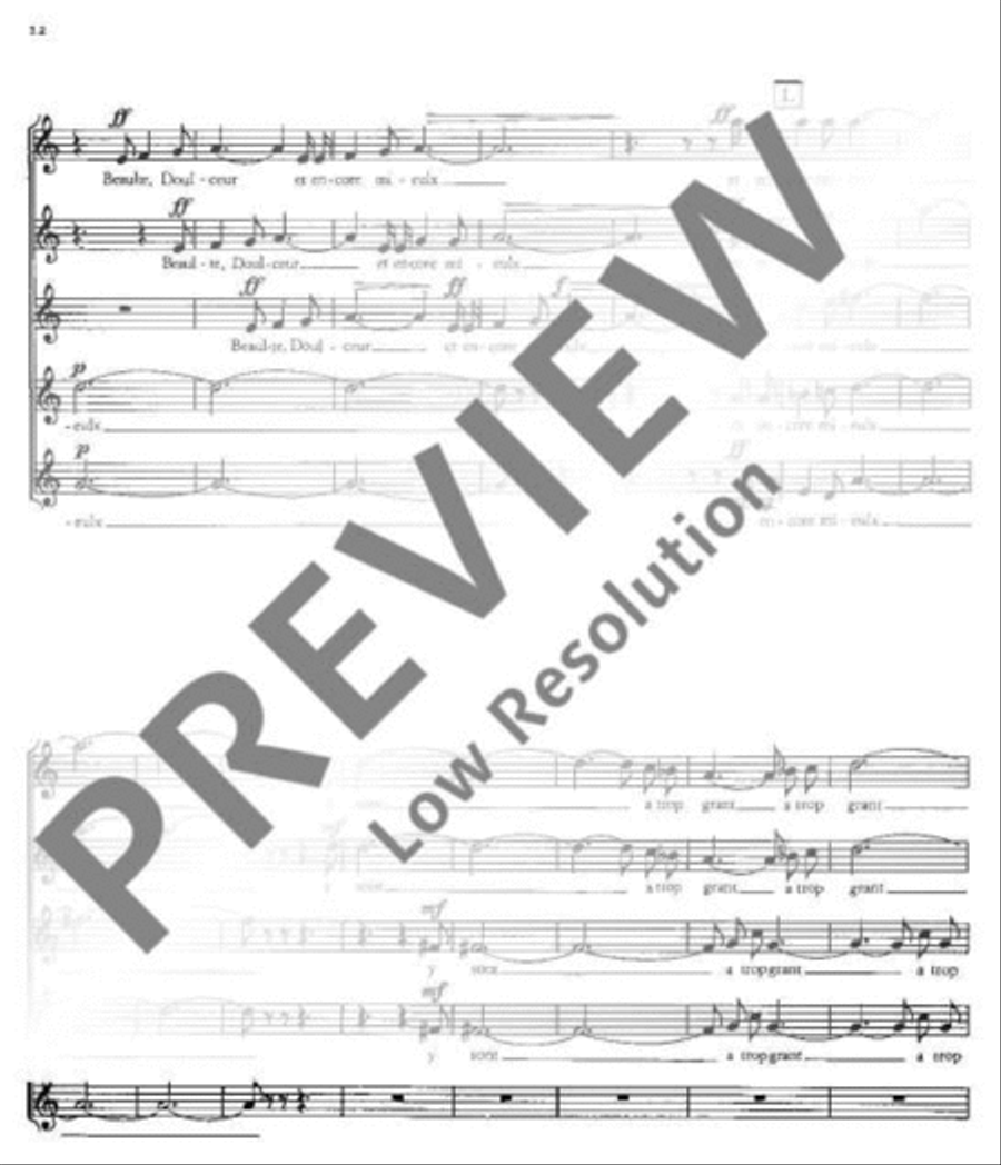 Drei französische Chöre Drei französische Chöre Mixed Choir scores gallery preview page 13
