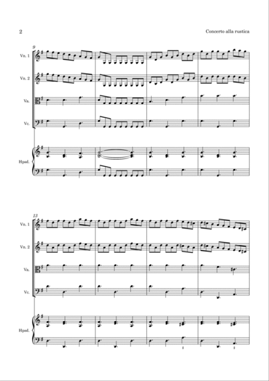 Vivaldi Concerto Alla Rustica RV 151 for String Orchestra String Orchestra scores gallery preview page 3