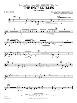 The Incredibles (Main Theme) (arr. Johnnie Vinson) - Bb Trumpet 2