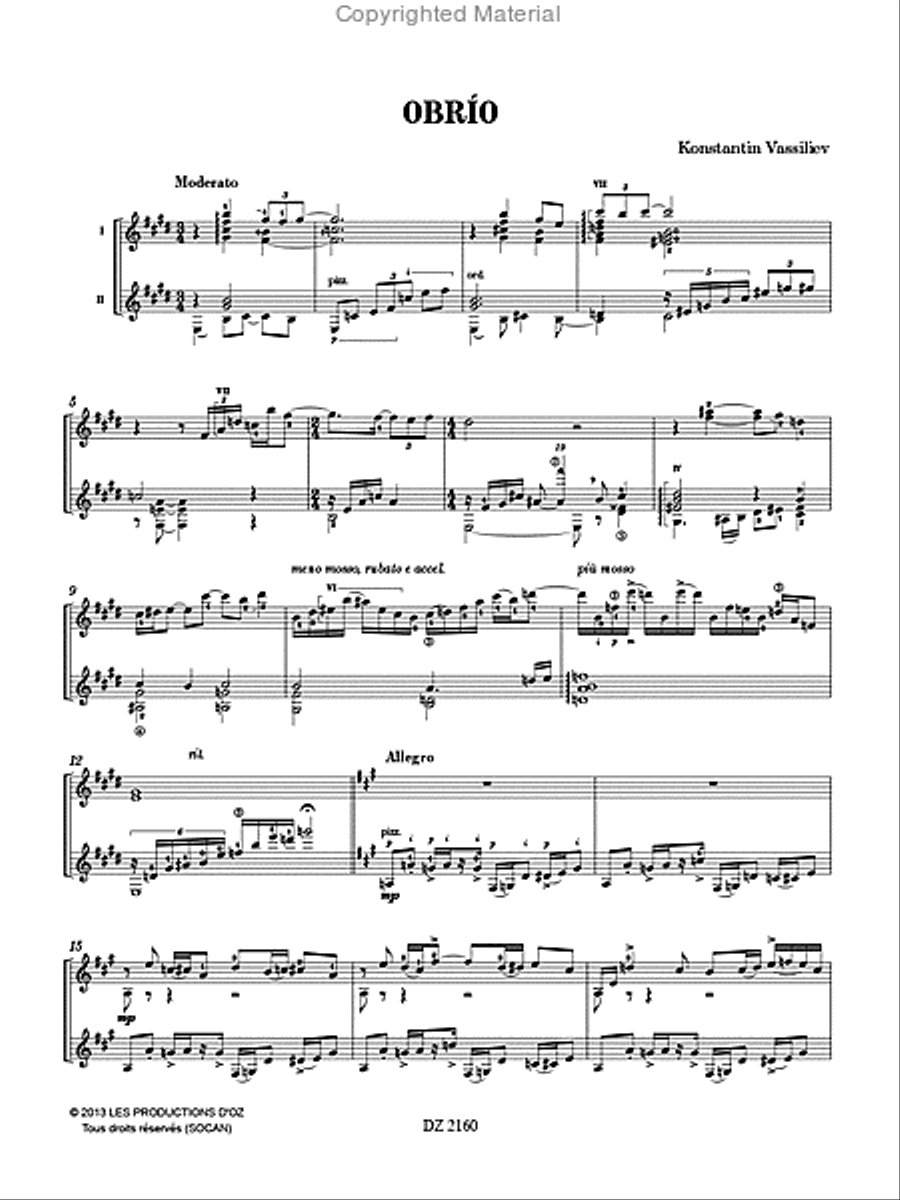 Obrío Classical Guitar scores gallery preview page 2