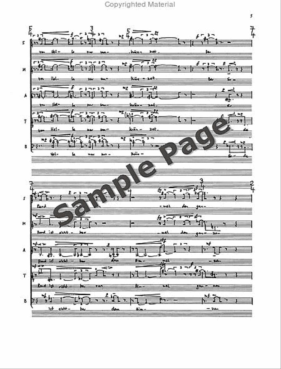 Madrigals 4 From Werther Opera SSATB scores gallery preview page 6