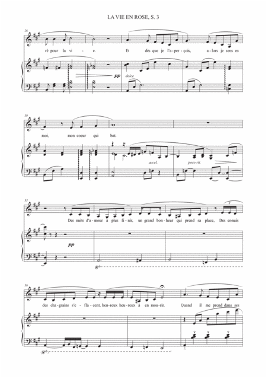 La Vie En Rose Voice scores gallery preview page 3