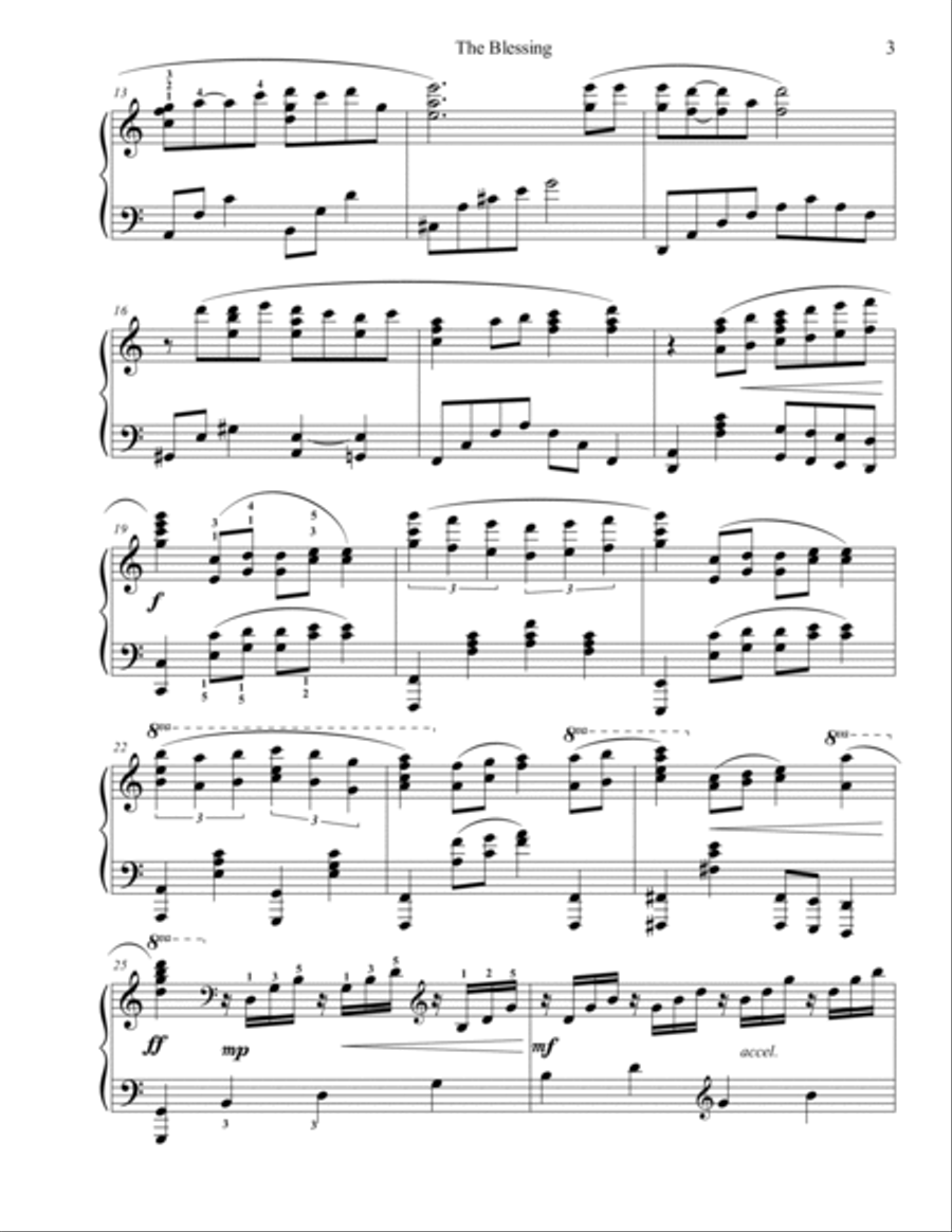 The Blessing Piano Solo scores gallery preview page 3