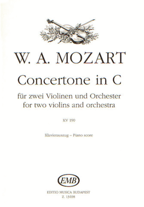 Book cover for Concertone In C-2 Vln/pno
