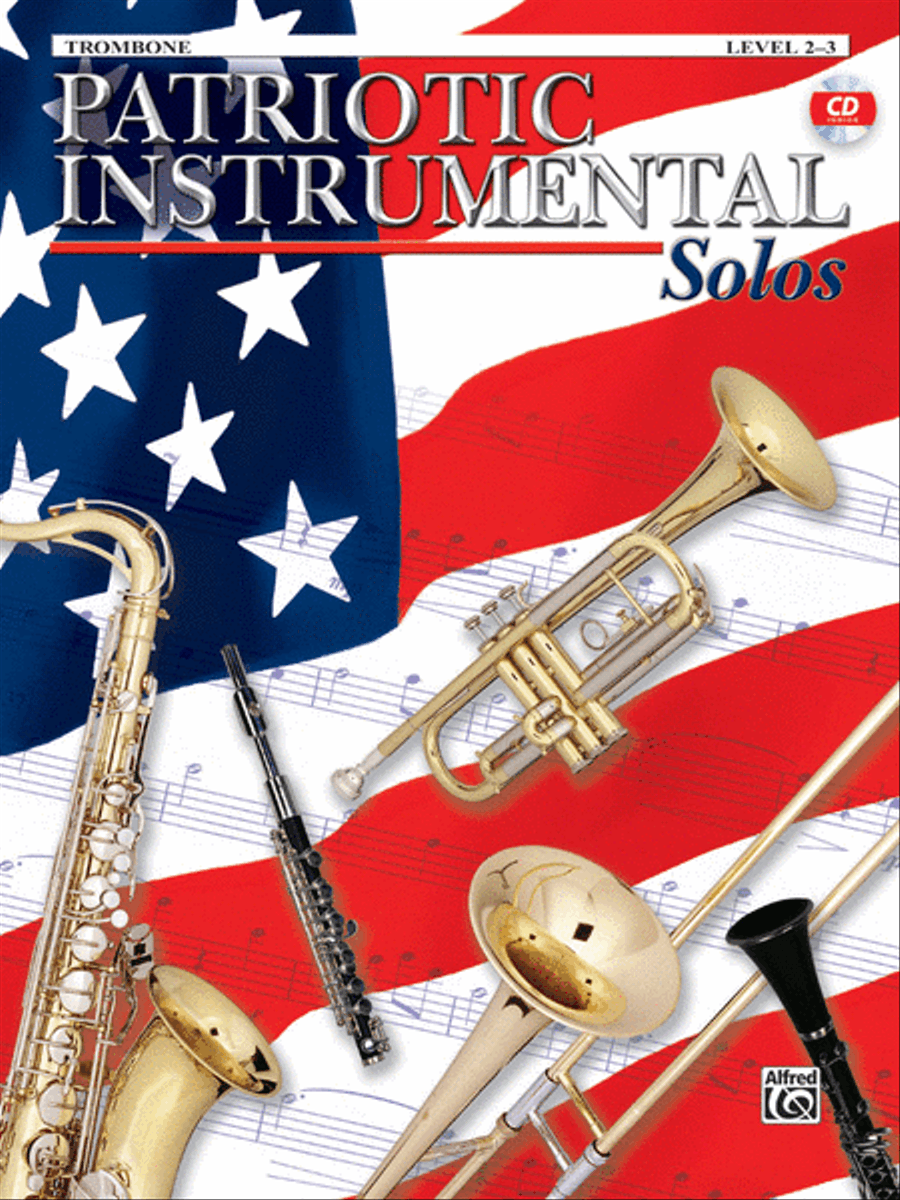 Patriotic Instrument Solos Book/CD - Trombone Trombone scores gallery preview page 1