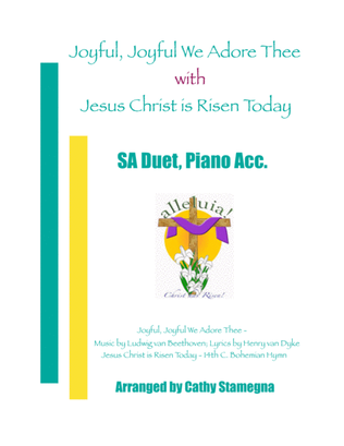 Book cover for Joyful, Joyful We Adore Thee (with "Jesus Christ is Risen Today") (SA Duet, Piano Acc.)