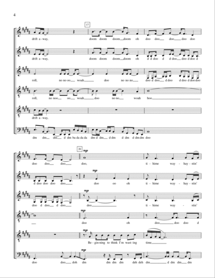 Drift Away A Cappella scores gallery preview page 4