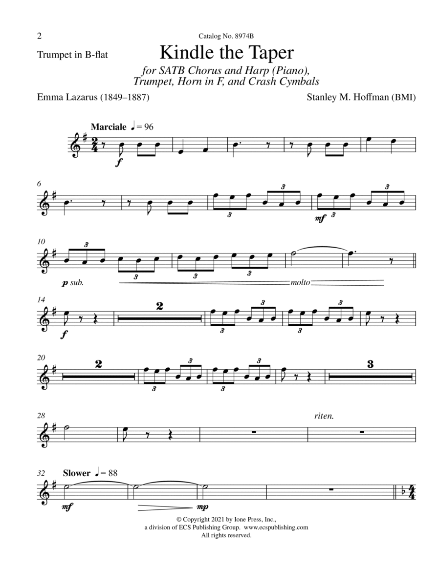 Kindle the Taper Choir scores gallery preview page 1