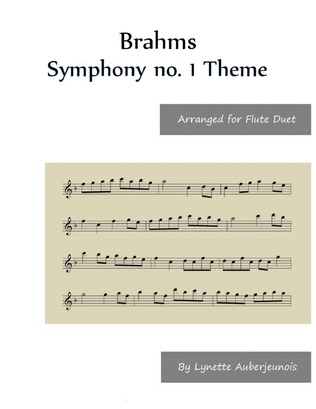 Book cover for Symphony no. 1 Theme - Flute Duet