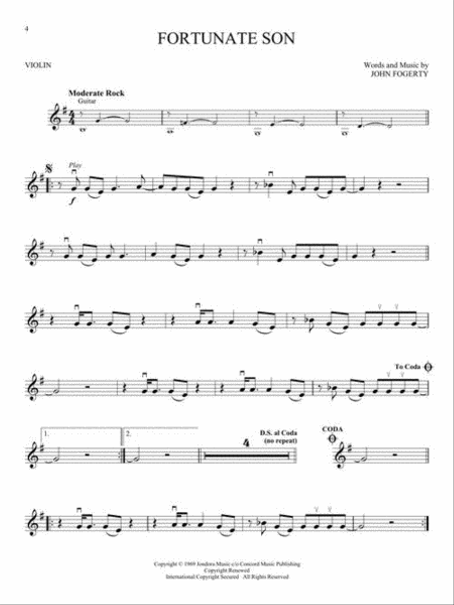 Classic Rock Violin scores gallery preview page 5